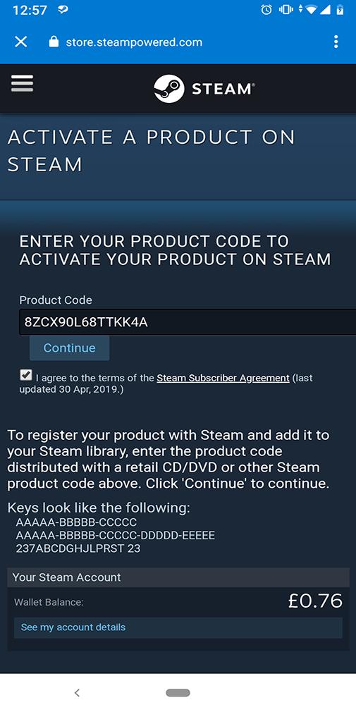 redeem steam key web